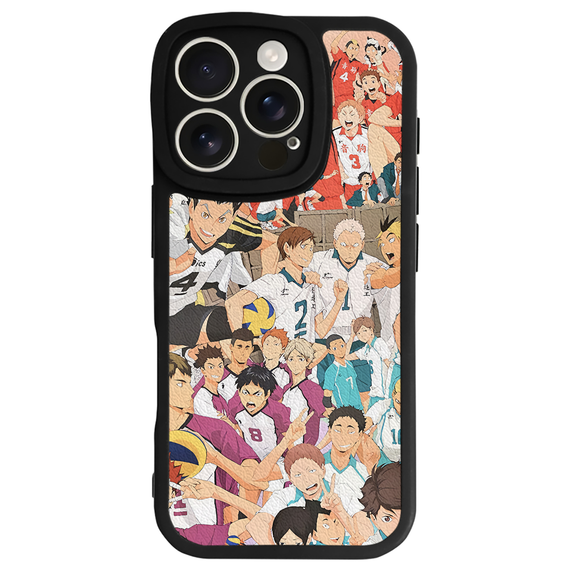 （画像用） ハイキュー!! Haikyu!! 【iPhone 16シリーズ対応】シリコンスマホケース（レザー調） 材質：シリコン